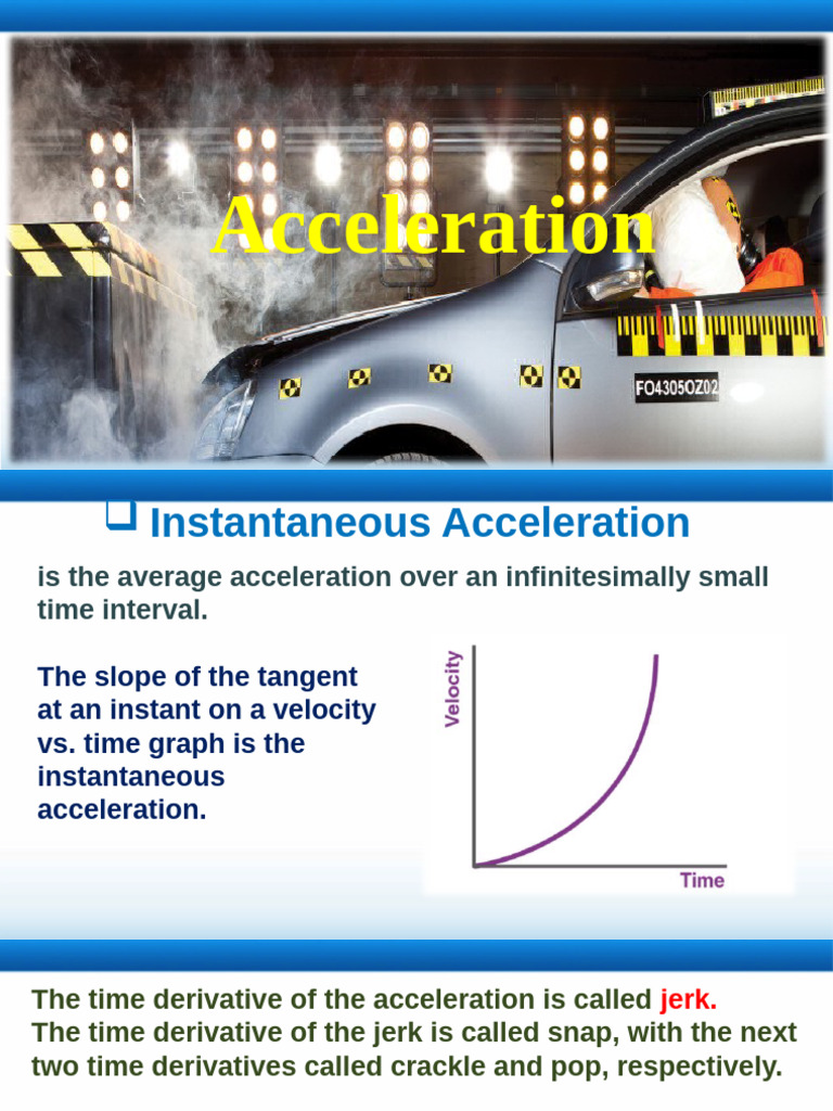 Understanding Instantaneous and Constant Acceleration | PDF