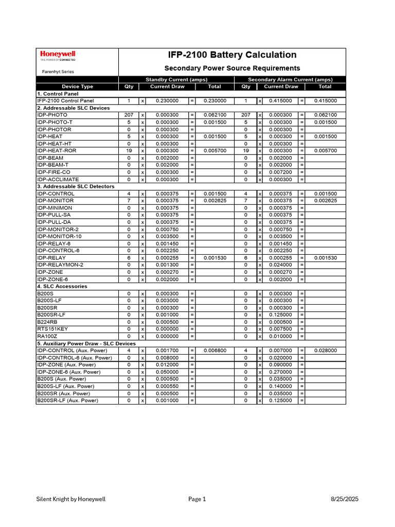 IFP-2100 Battery Load Calculation Guide | PDF | Battery Charger ...