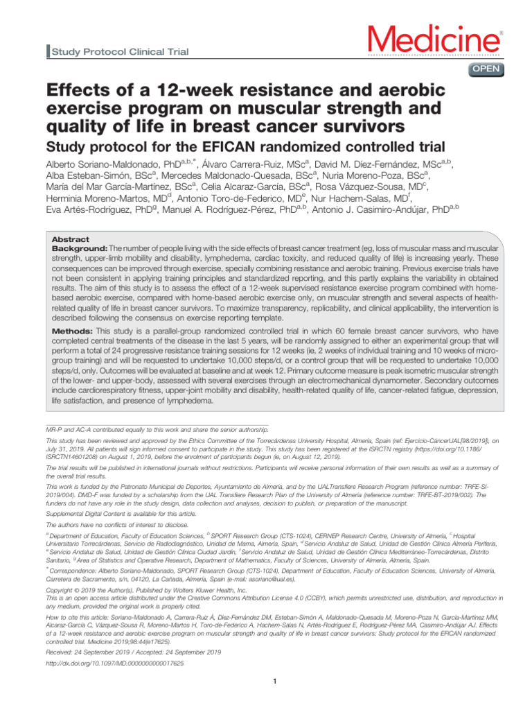 Effects of A 12 Week Resistance and Aerobic.31 | PDF | Strength ...