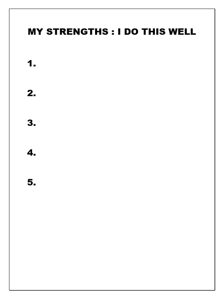 My Strengths | PDF