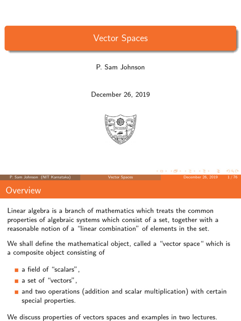 Understanding Vector Spaces in Linear Algebra | PDF | Vector Space ...