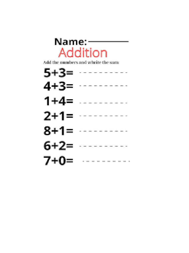 Addition | PDF