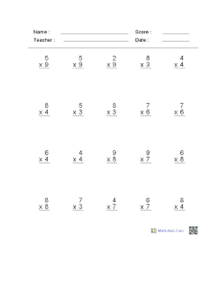 Multiplication | PDF
