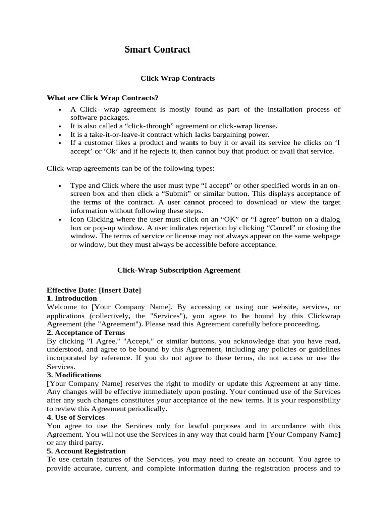 Click Wrap and Shirkwrap Agreement | PDF | Private Law | Business Law