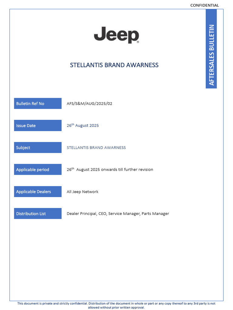 Stellantis Brand Awareness Bulletin | PDF | Business | Business Economics