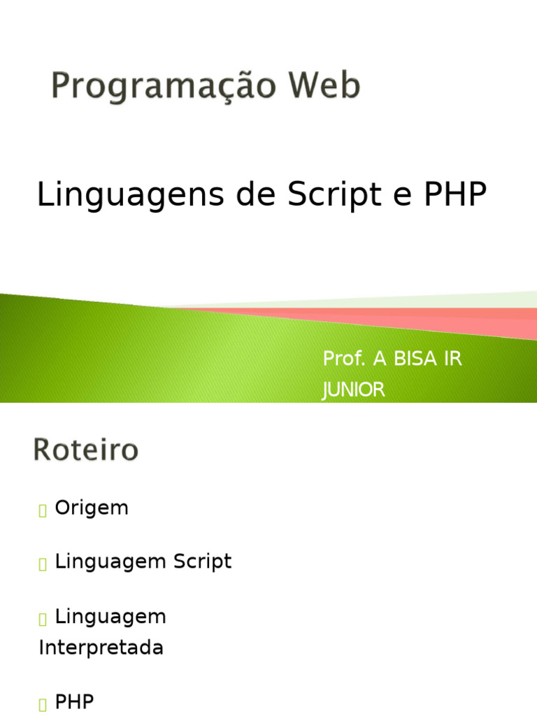 Introdução ao PHP e Linguagens de Script | PDF | Linguagem de script | Php