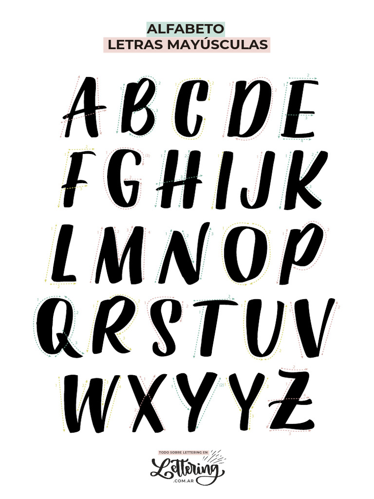 Prácticas de Lettering en Mayúsculas | PDF | Codificación de caracteres ...