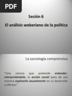 Sesión 6 El análisis weberiano de la política