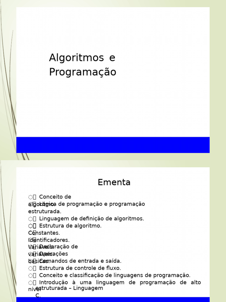 Fundamentos de Algoritmos e Programação C | PDF | Linguagem de ...