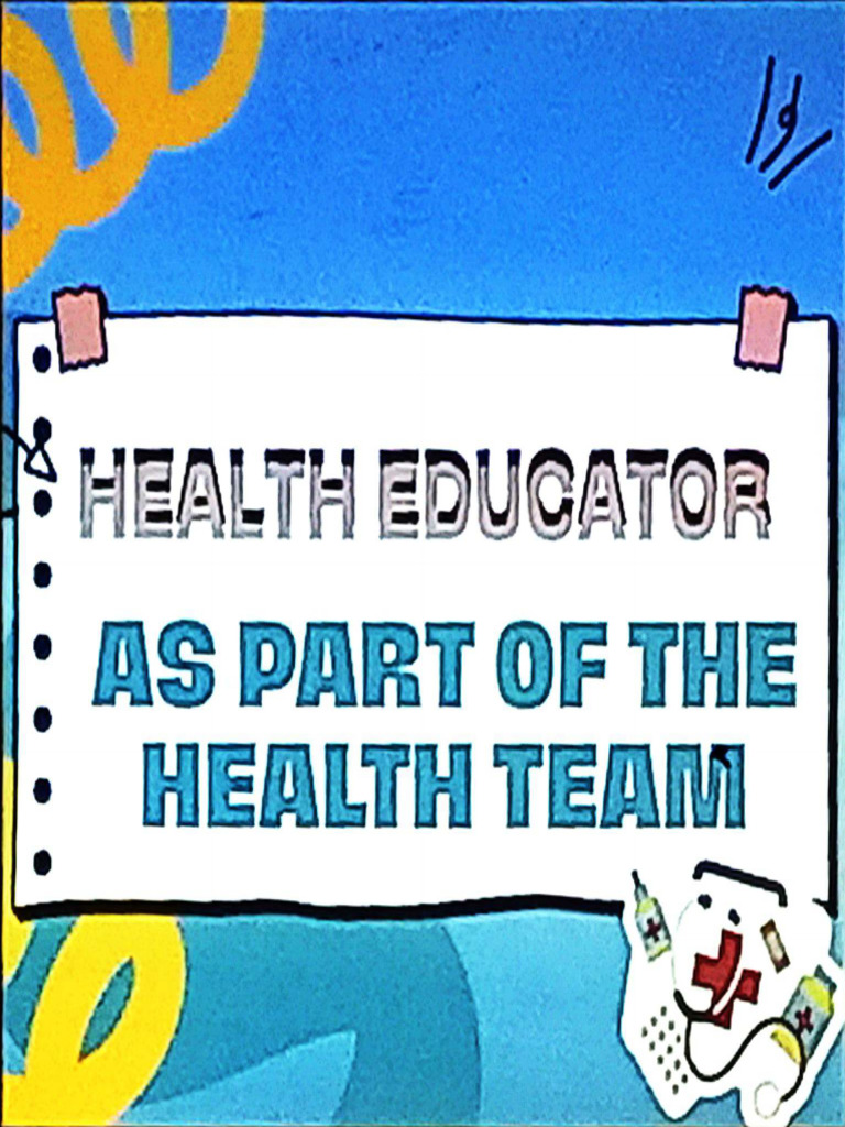 Health Educator As Part of The Health Team | PDF