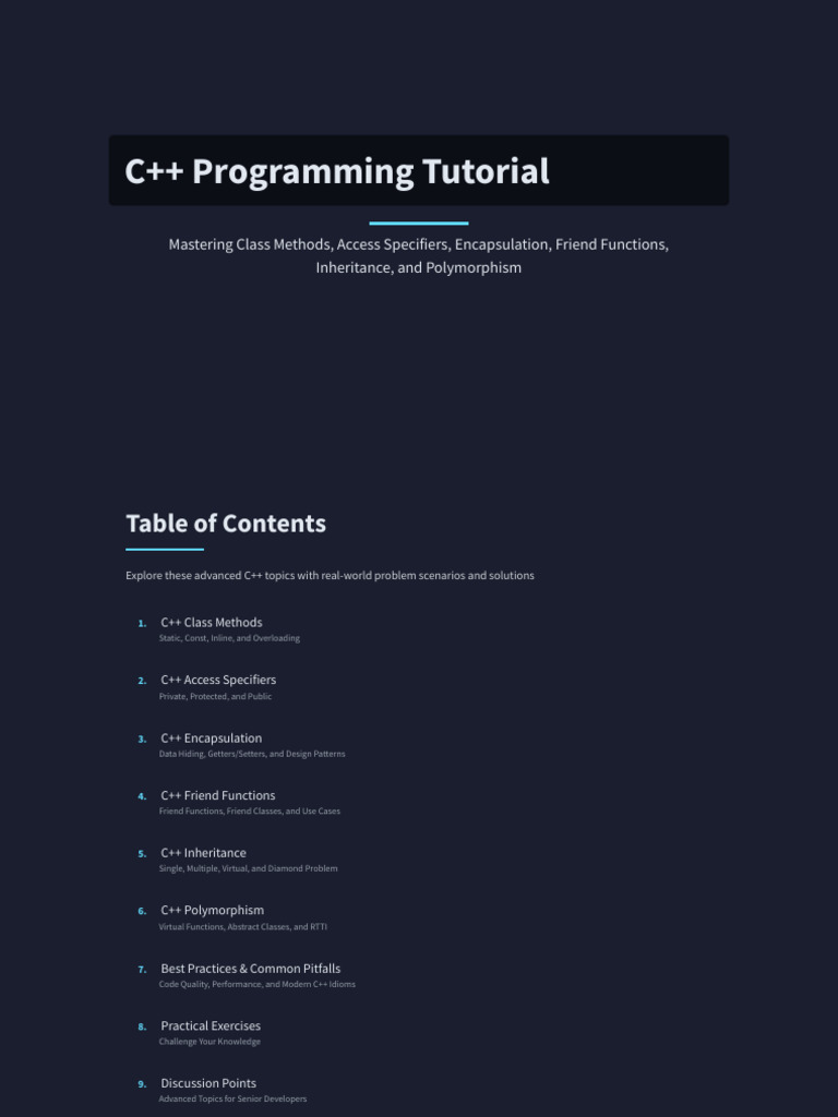 Advanced C++ for Financial Systems | PDF | C++ | Class (Computer ...