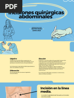 Incisiones Quirúrgicas | PDF | Abdomen | Anatomía