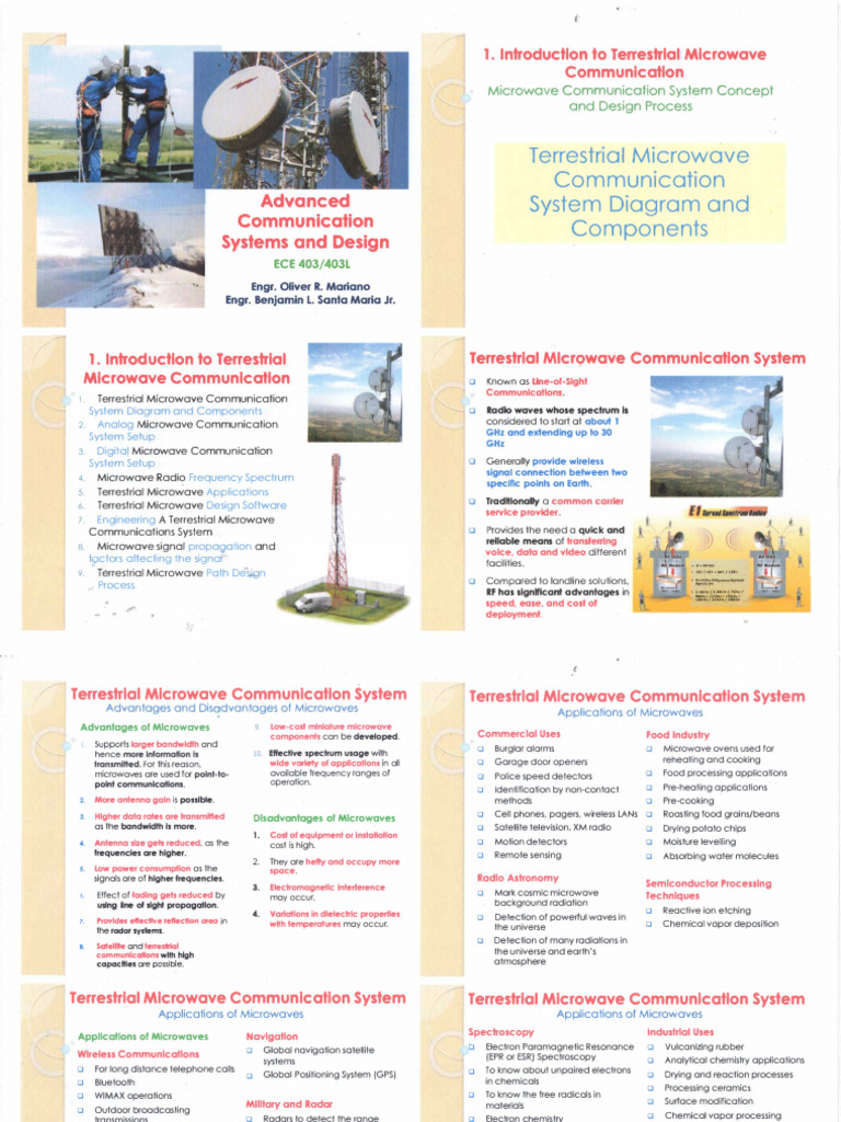 Terrestrial Microwave Communication Guide | PDF | Microwave | Radio