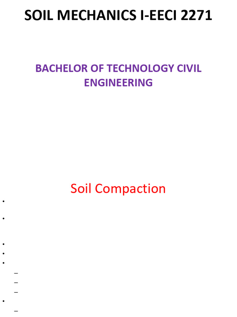 Btech-EECI 2271-Soil Mechanics I Slides 57-81 | PDF | Aquifer | Soil ...