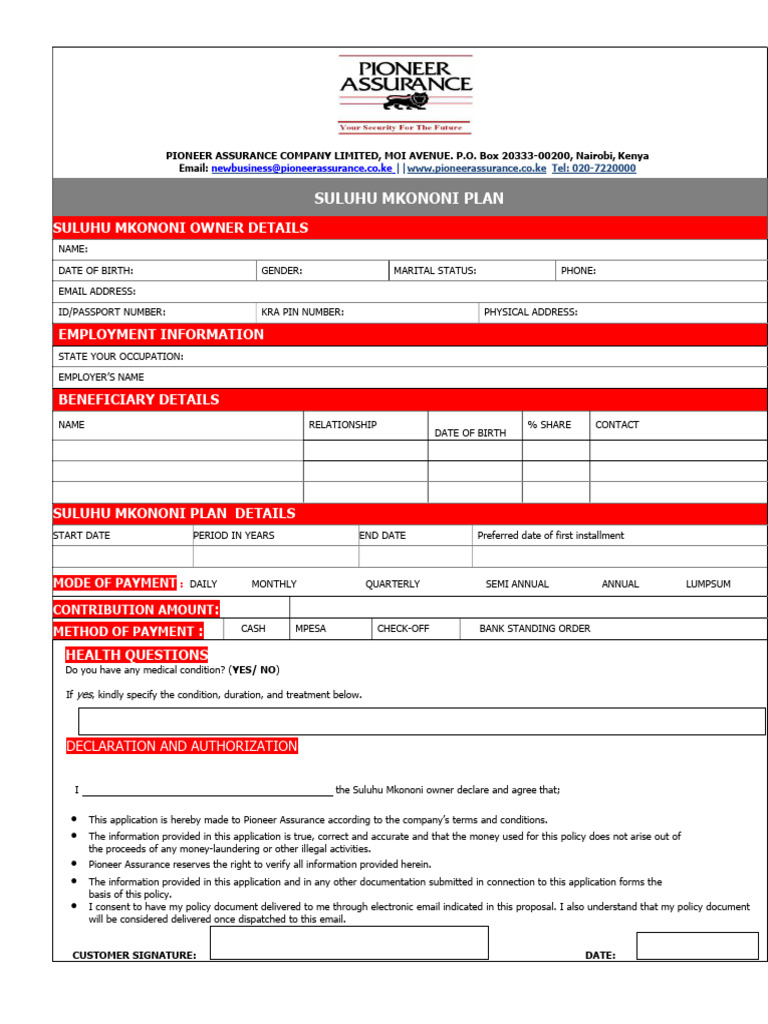 Draft Suluhu Application Form | PDF