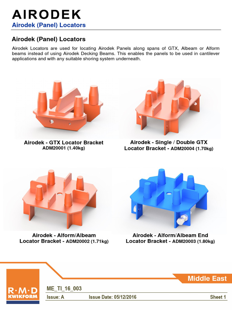 Airodek Panel Locator Bracket Guide | PDF | Civil Engineering ...