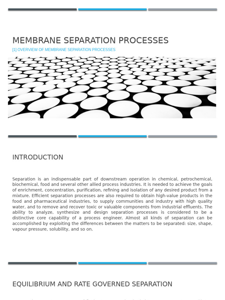 Membrane Separation Processes Explained | PDF | Membrane | Membrane ...