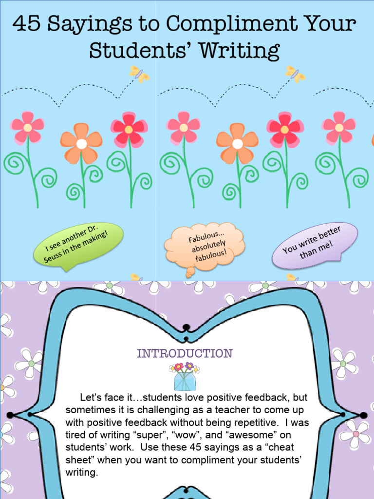 Compliments for Student Writing | PDF