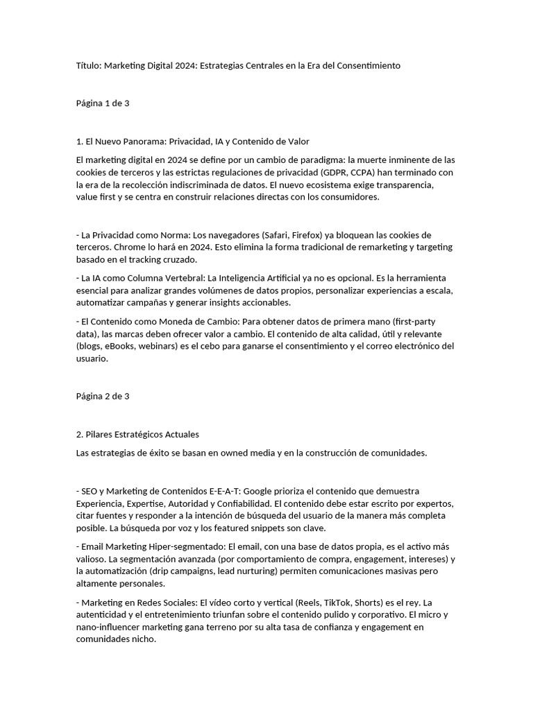 Estrategias de Marketing Digital 2024 | PDF | Publicidad digital ...