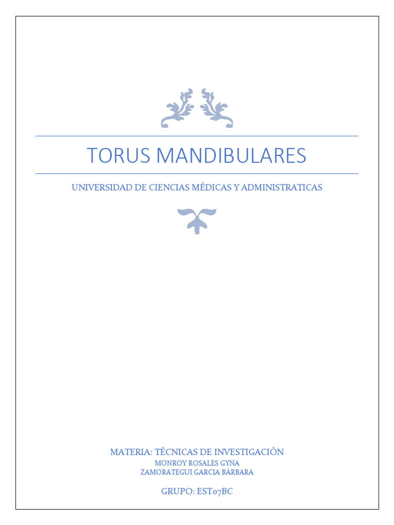 Causas y características del torus mandibular | PDF | Hueso | Cáncer