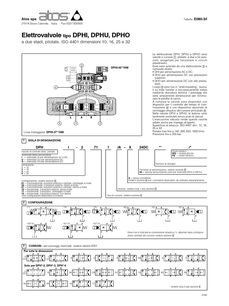 Electrovalvulas Dphi, Dphu, Dpho | PDF