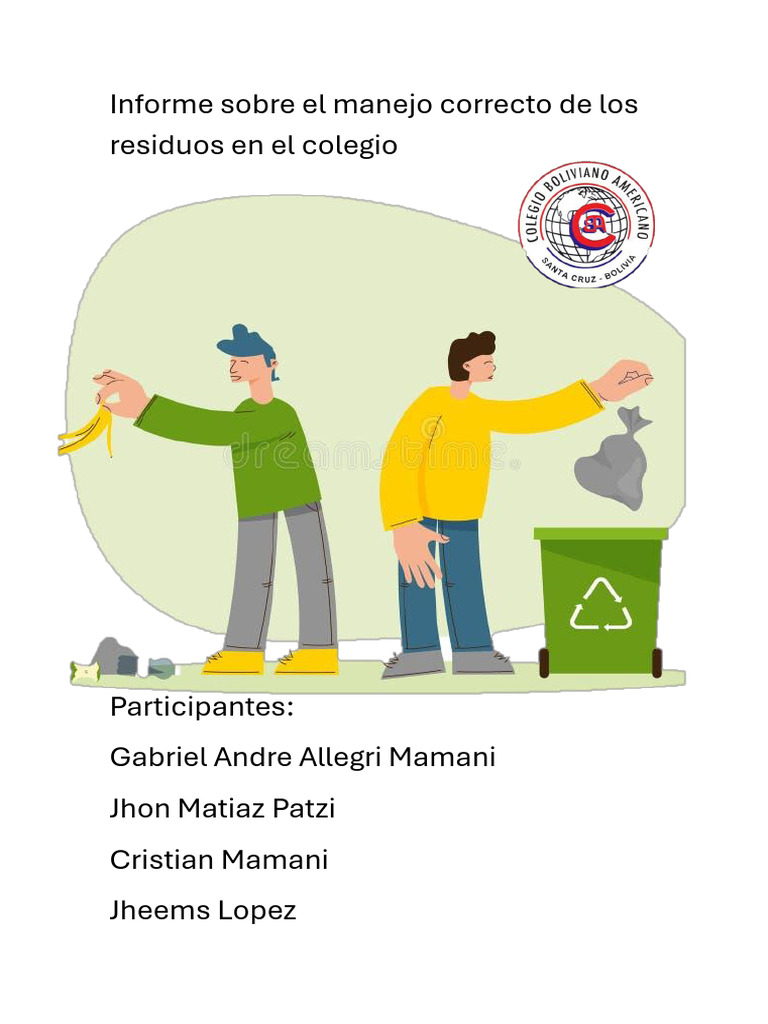 Manejo de Residuos en el Colegio | PDF | Residuos | Vertedero