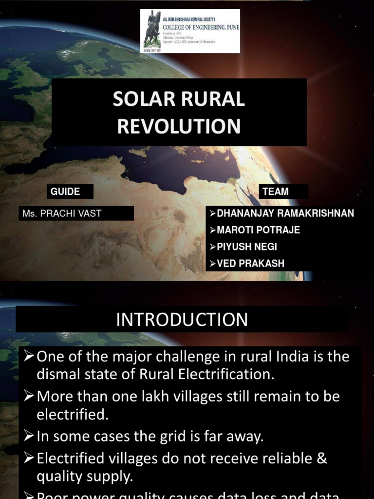 Solar Solutions for Rural Electrification | PDF | Solar Energy | Solar ...