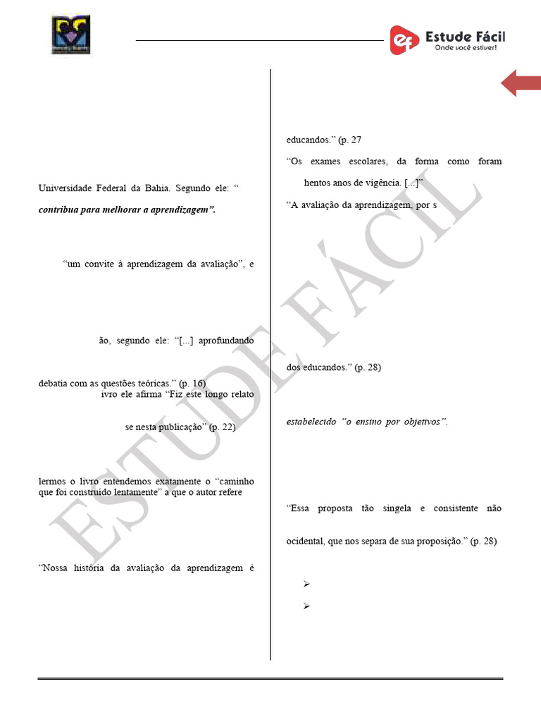 Avaliação da Aprendizagem Escolar | PDF | Aprendizado | Pedagogia
