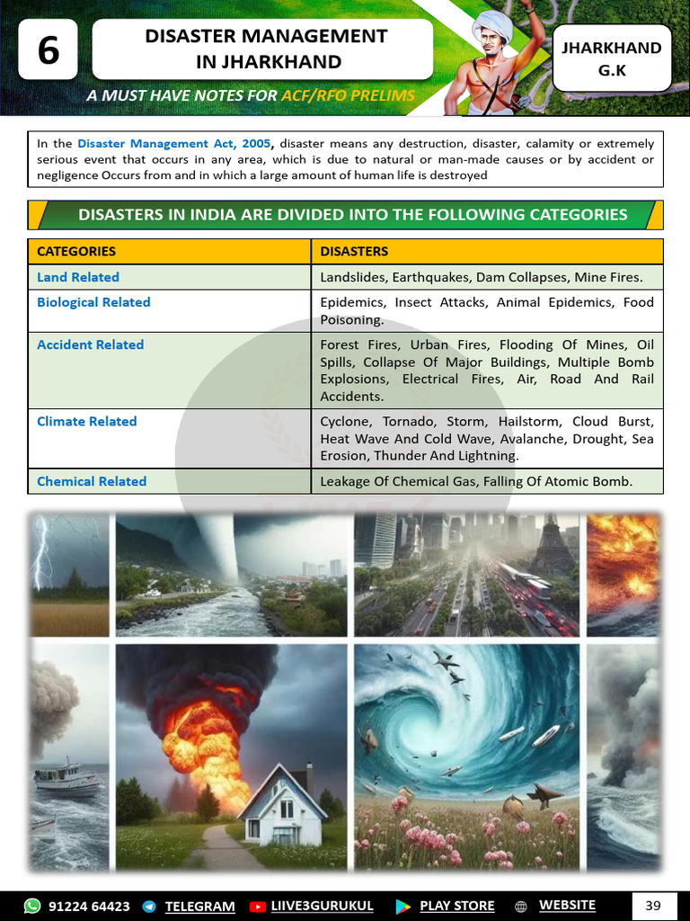 Disaster Management in Jharkhand | PDF | Natural Disasters | Emergency ...