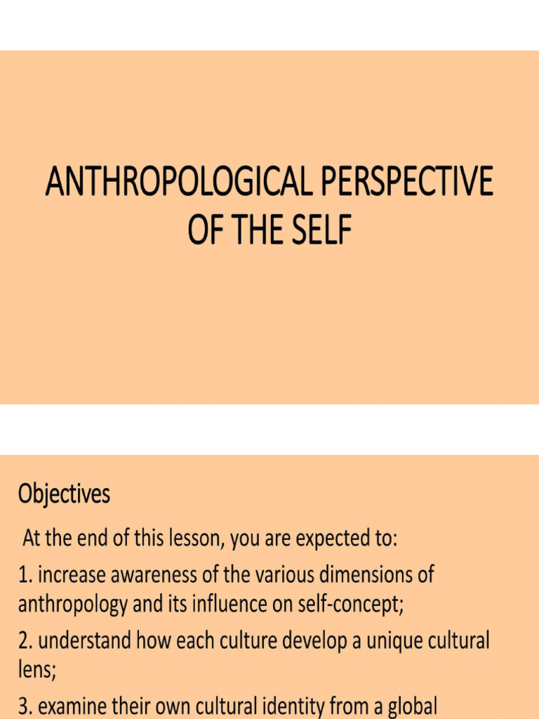 Week 5 Anthropological Conceptualization of Self | PDF