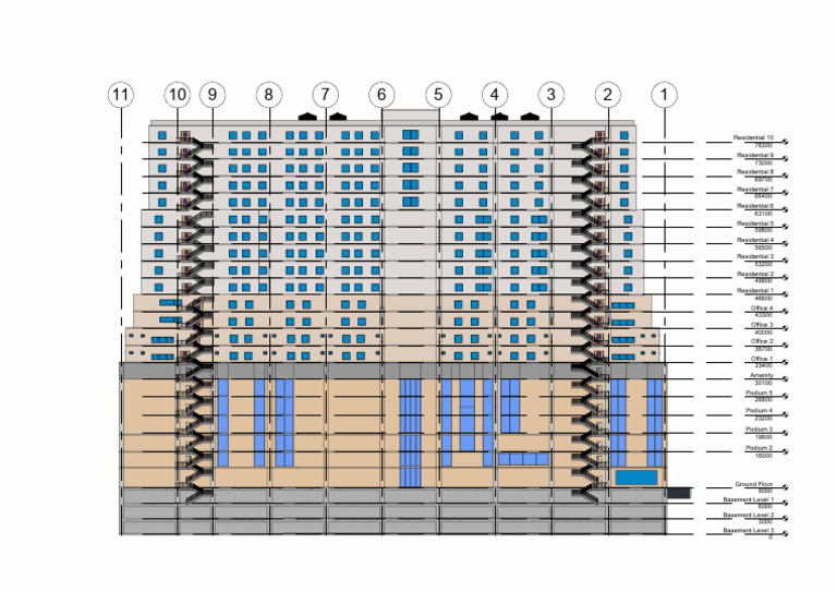Rear Elevation Overview | PDF | Buildings And Structures | Building ...