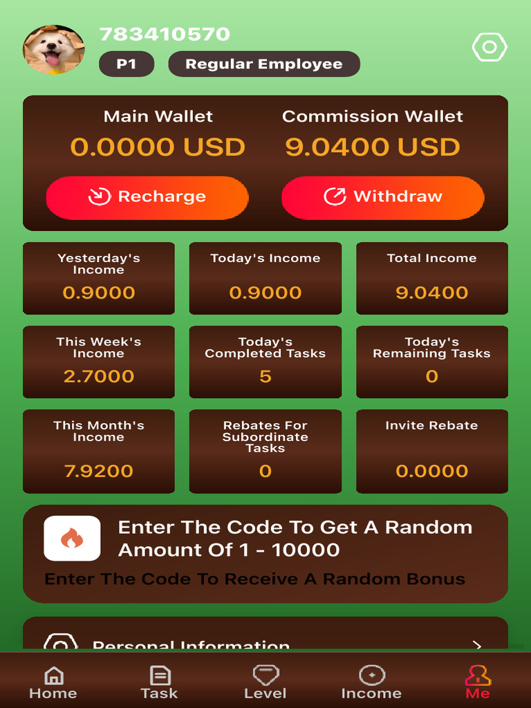 Employee Income and Task Overview | PDF