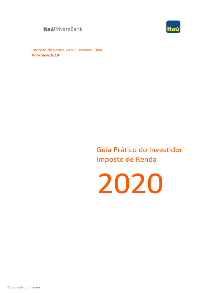 Guia DIRPF 2020: Imposto de Renda PF | PDF | Impostos | Imposto de Renda