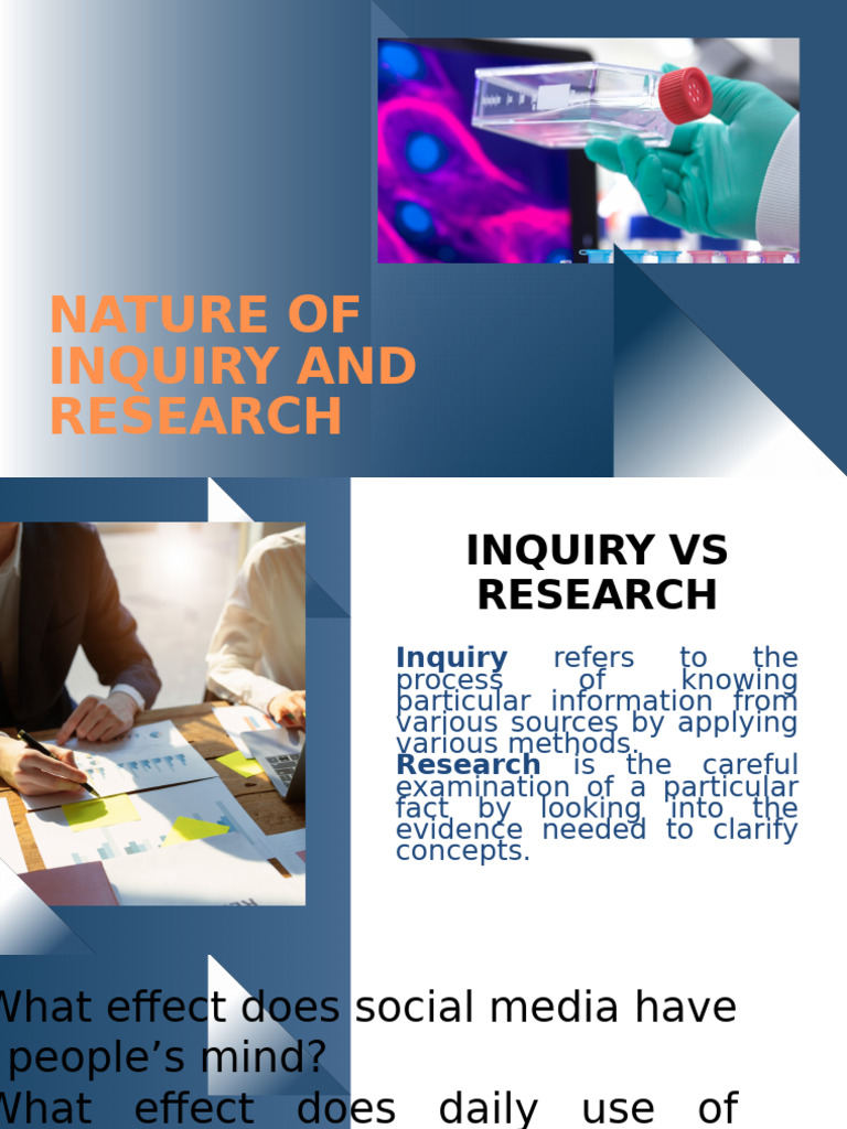 Inquiry vs. Research: Key Differences | PDF | Statistics | Quantitative ...