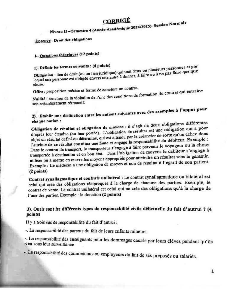 Correction Des SN 2025 L2 S2 | PDF