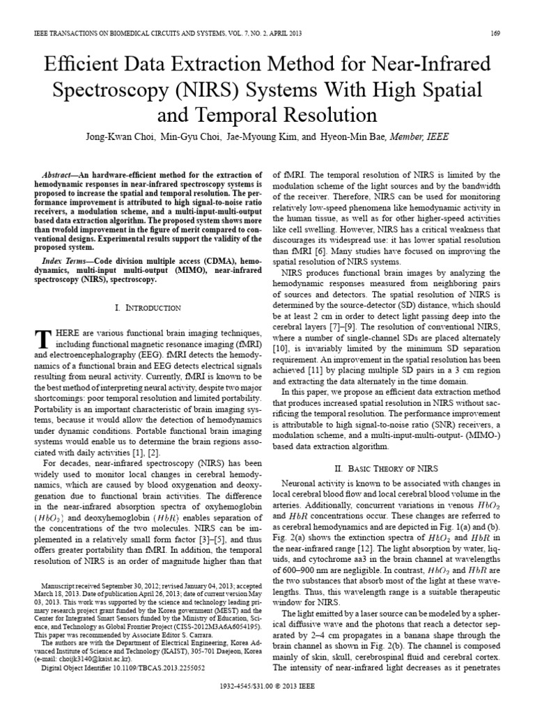 Enhanced NIRS for Neonatal Hemodynamics | PDF | Functional Magnetic ...
