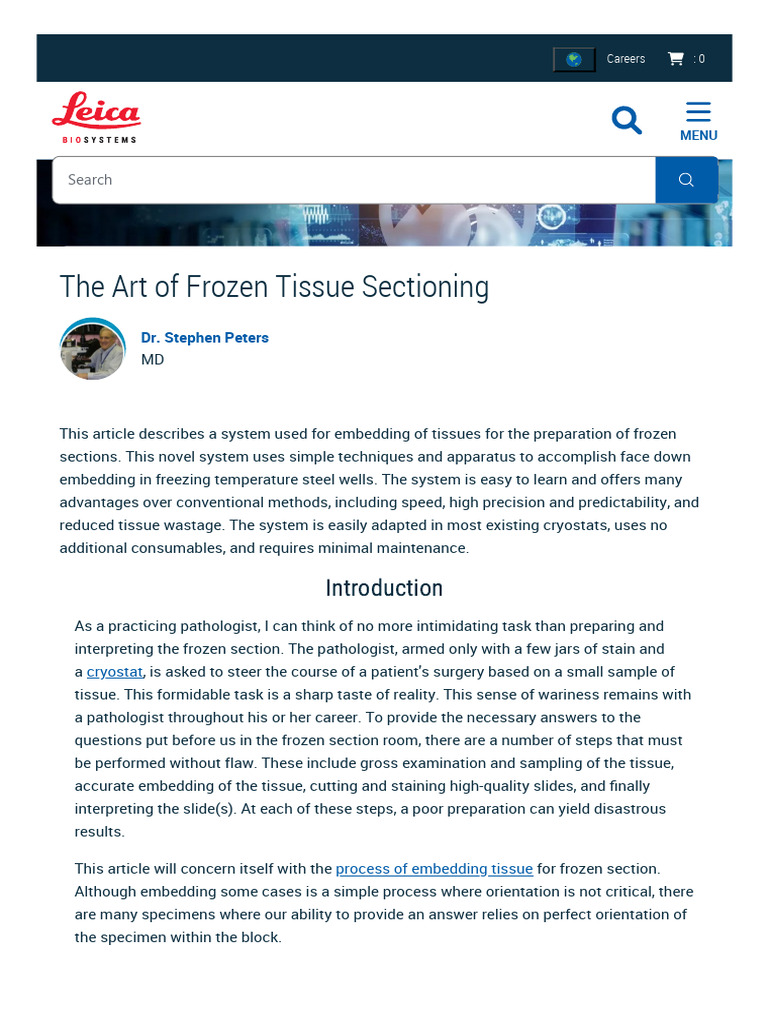 Practical Guide to Frozen Sectioning | PDF | Histology