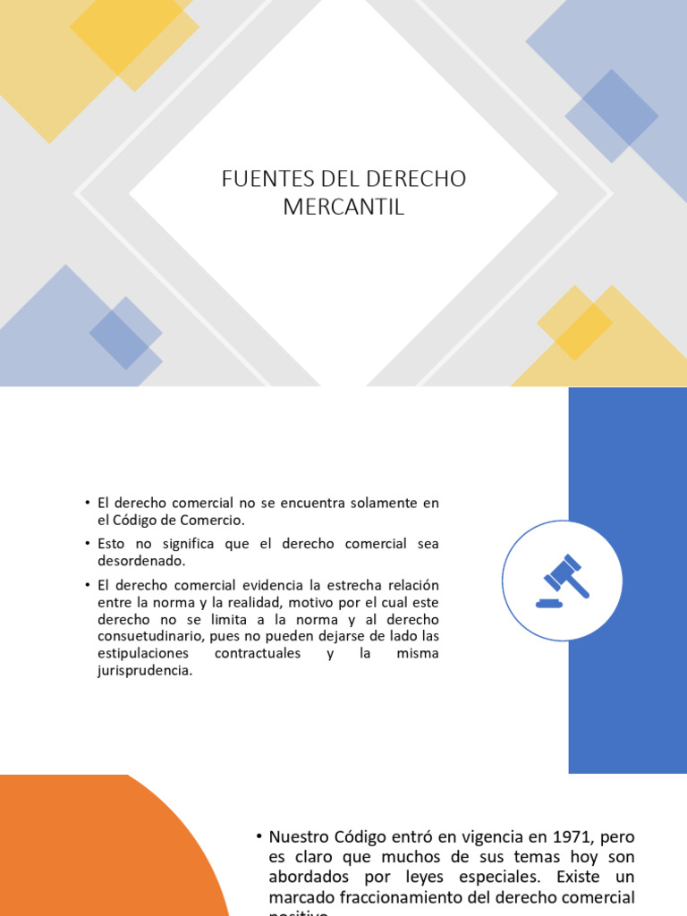 Fuentes del Derecho Mercantil en Colombia | PDF | Fuentes del derecho ...