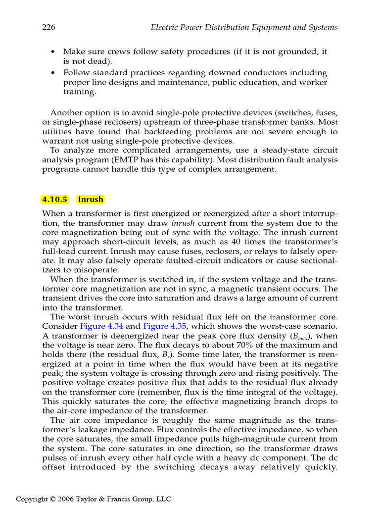 Transformer Inrush Current Analysis | PDF | Transformer | Physical ...