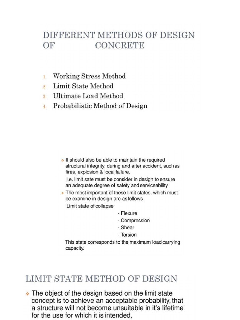 L1 - 2.8.23-Design of SR Beam-Different Methods of Design of Concrete | PDF