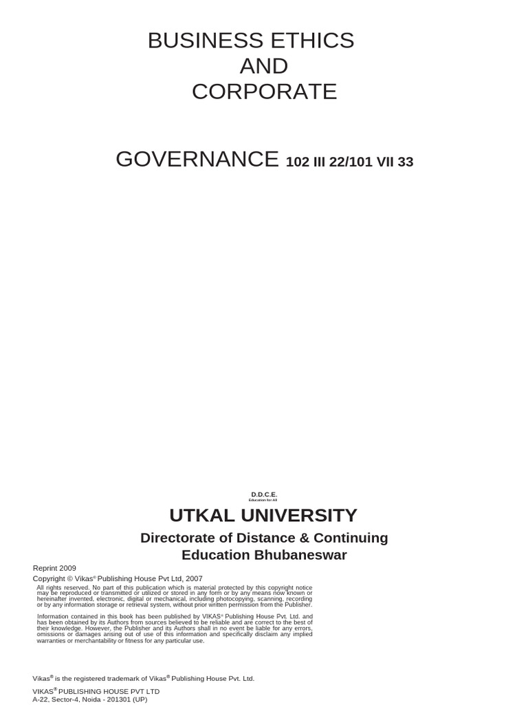 Business Ethics & Corporate Governance Guide | PDF | Employment ...
