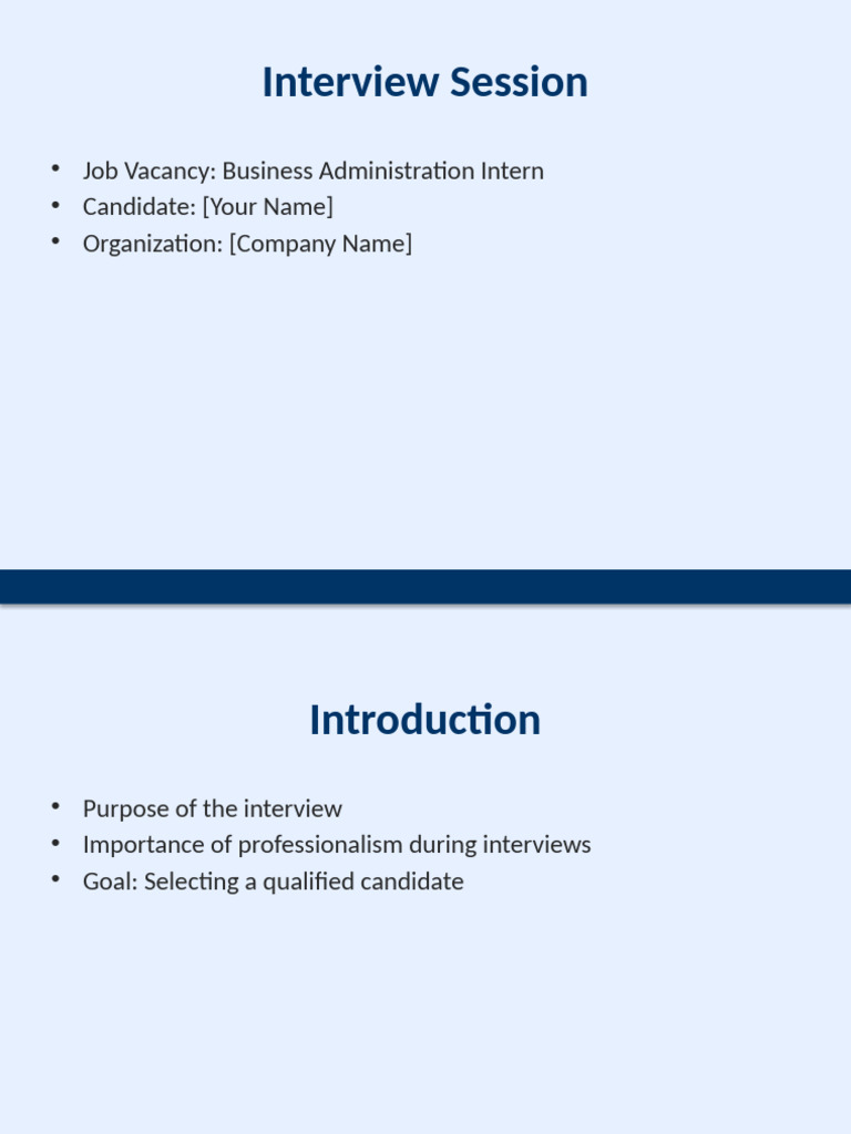 Interview Presentation Final | PDF