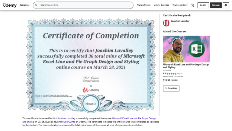 Udemy Com Certificate UC C8b1e576 4aa8 4547 96a0 6309047e94df | PDF