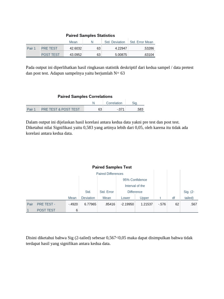 Paired Samples Statistics | PDF