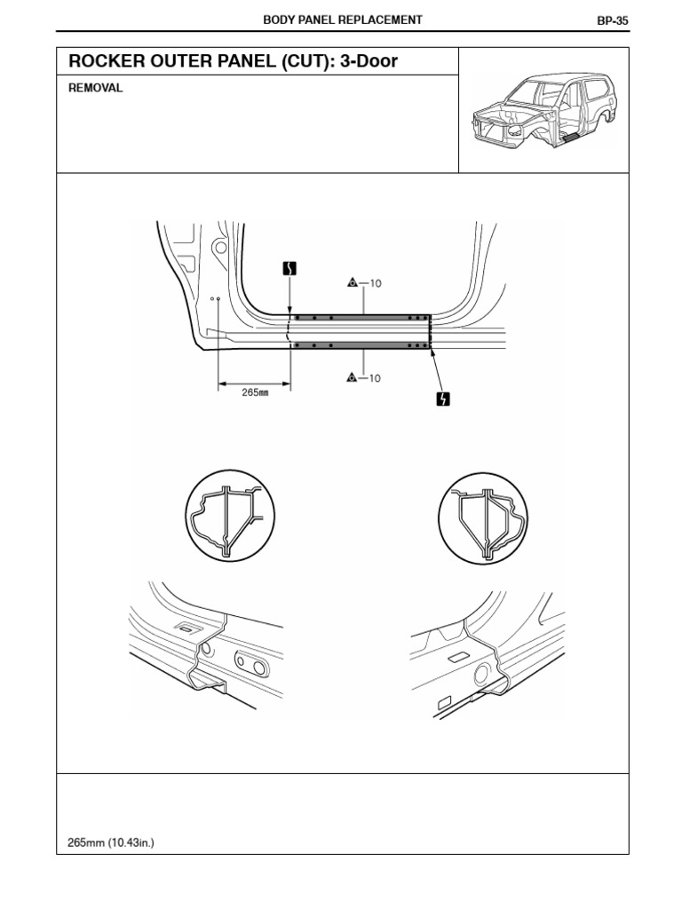 Rocker Outer Panel (Cut) 3 Door | PDF