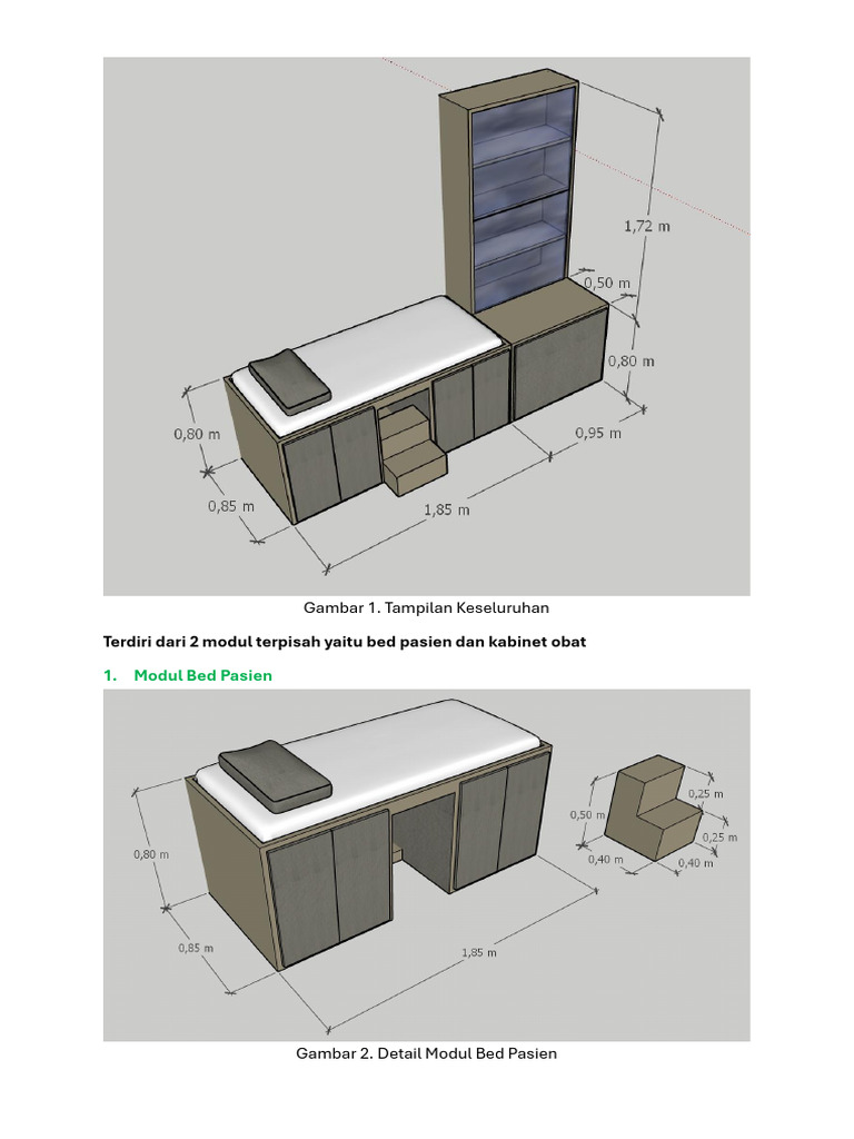 Modul Bed Pasien dan Kabinet Obat | PDF