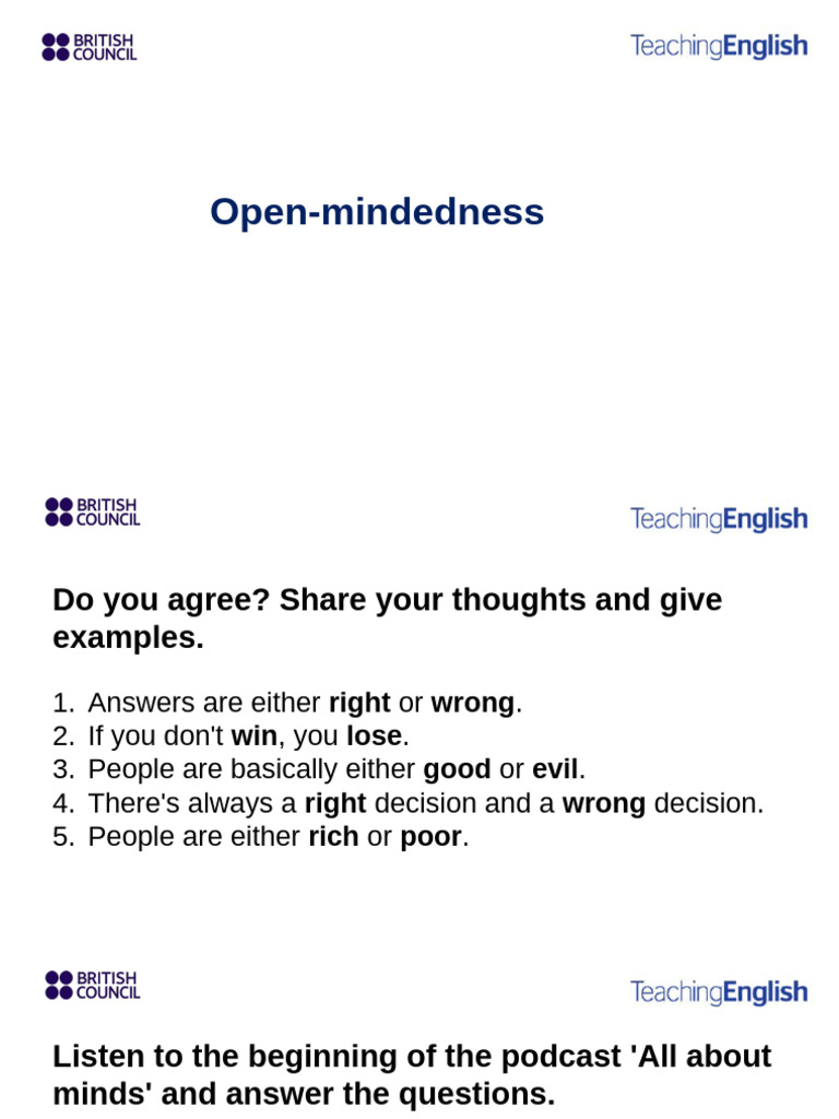 C1 Openmindedness Presentation 0 | PDF