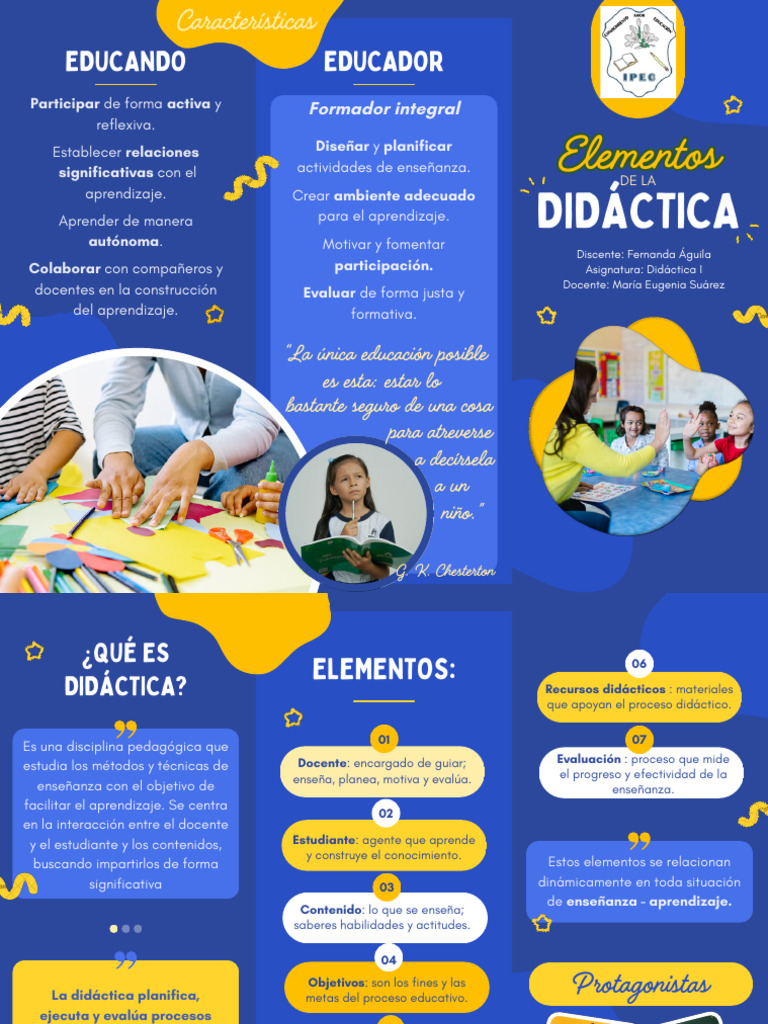 Elementos Clave de la Didáctica | PDF | Enseñando | Aprendizaje
