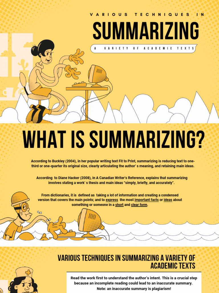 Techniques for Summarizing Academic Texts | PDF | Information | Human ...