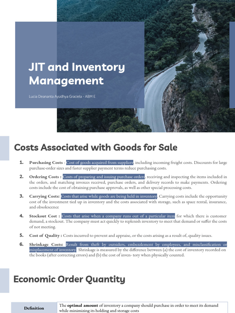 JIT Purchasing and Inventory Management | PDF | Inventory | Lean ...